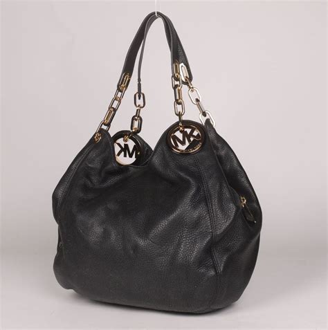 black michael kors purse with gold chain